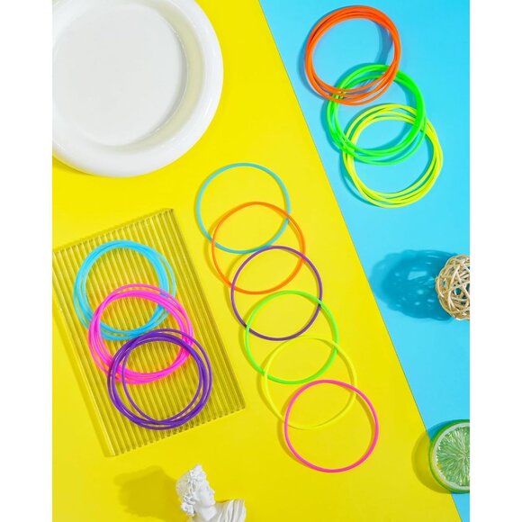 Glow-In-The-Dark 80s Jelly Bracelets - 30 Neon Colors to Light Up Any Event - Picture 2 of 8
